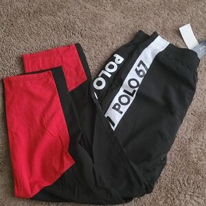 Polo by Ralph Lauren Red and Black Windbreaker Joggers